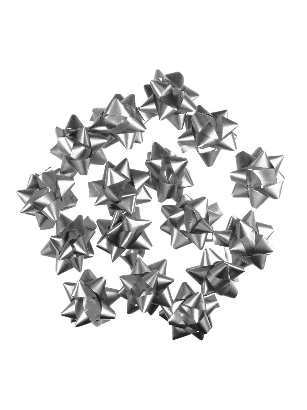 Kokardki samoprzylepne (16 szt.) srebrne