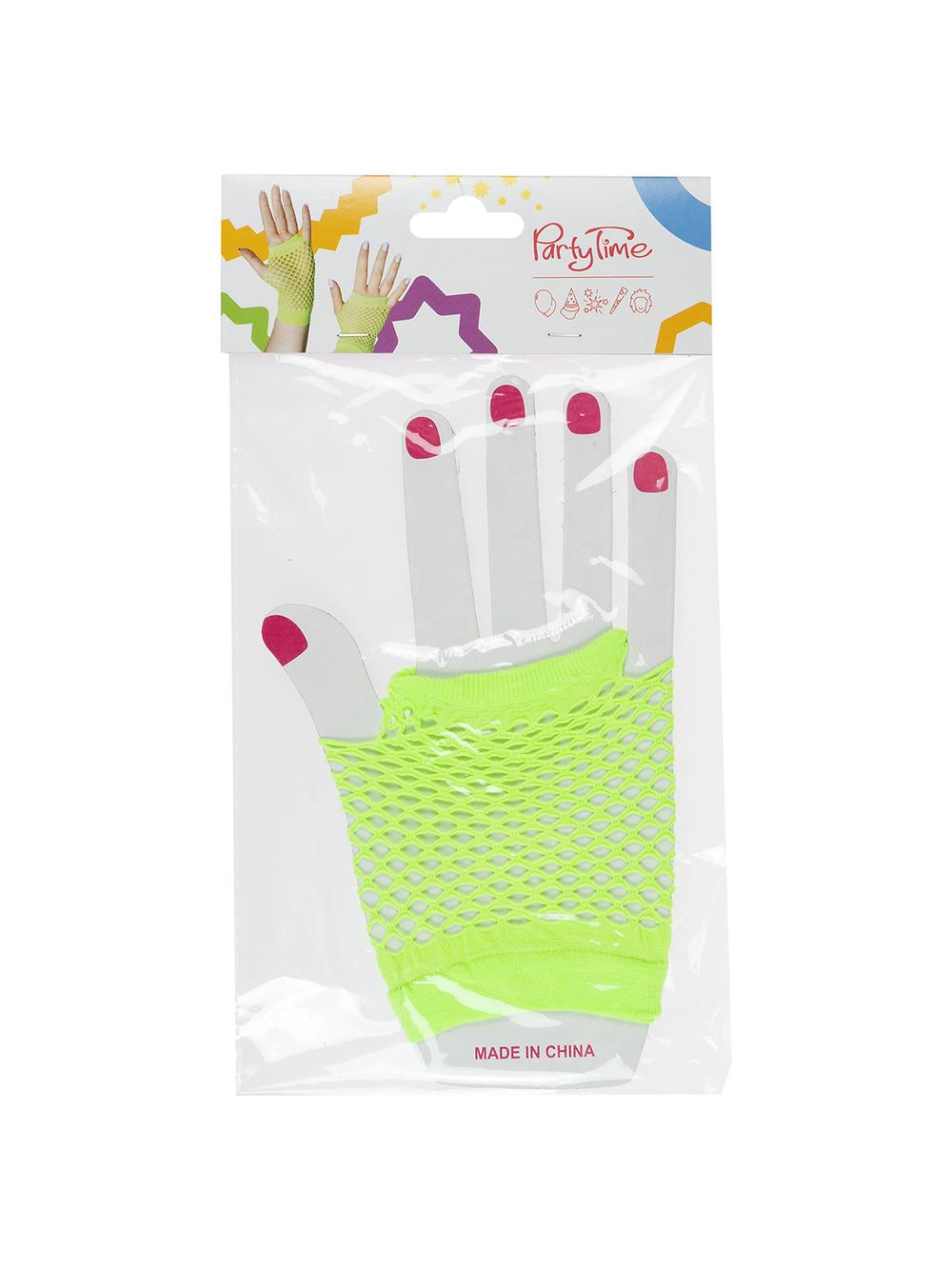 Rękawiczki siateczkowe neon (2 szt.)
