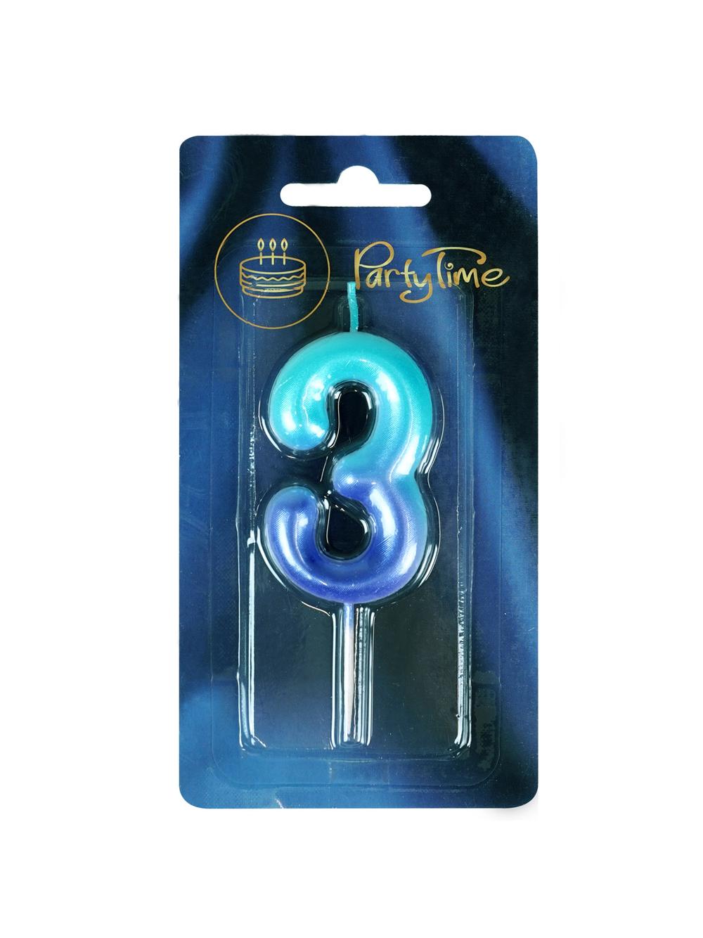 Świeczka cyferka ombre nr 3