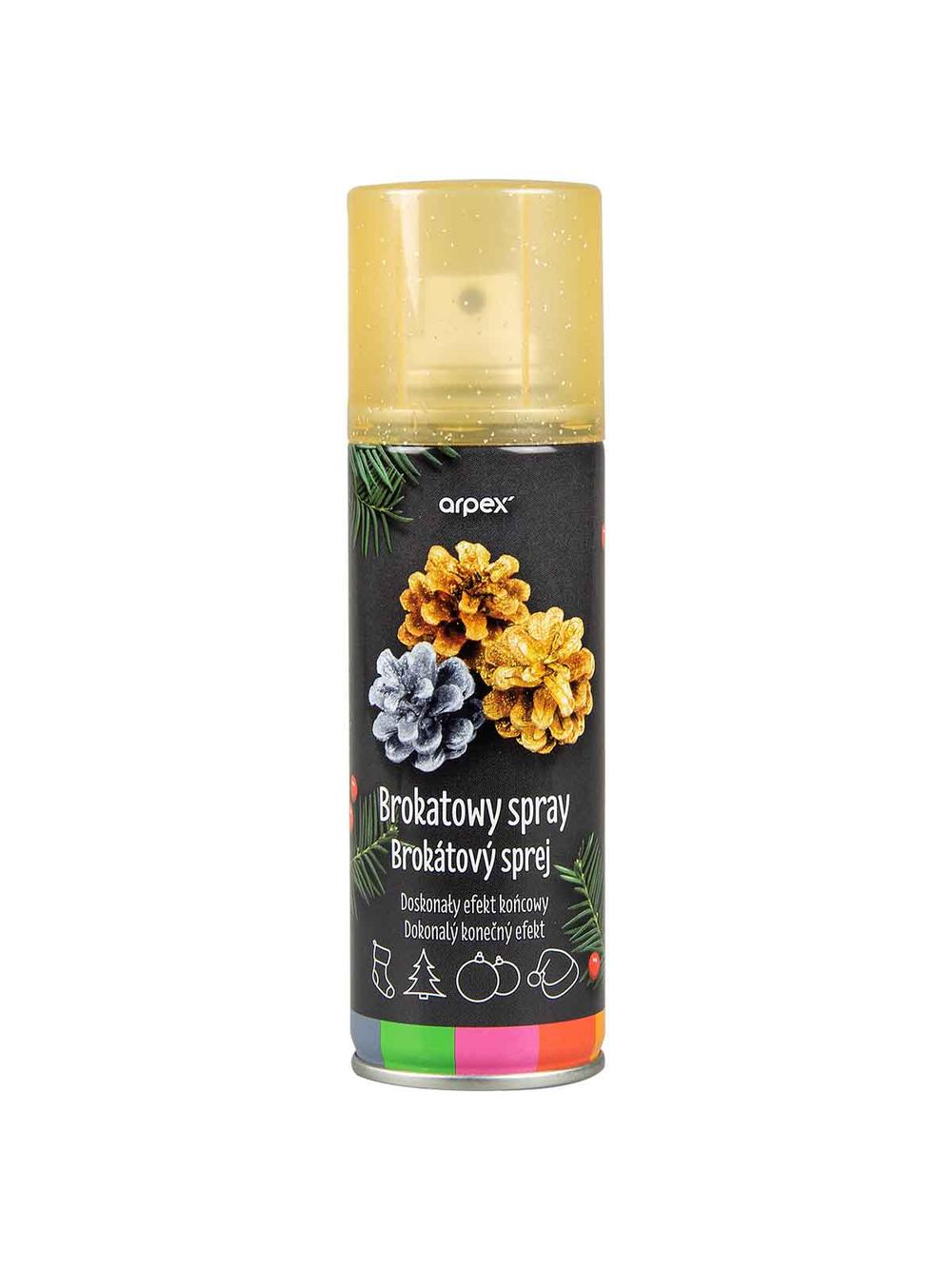 Brokatowy spray dekoracyjny złoty