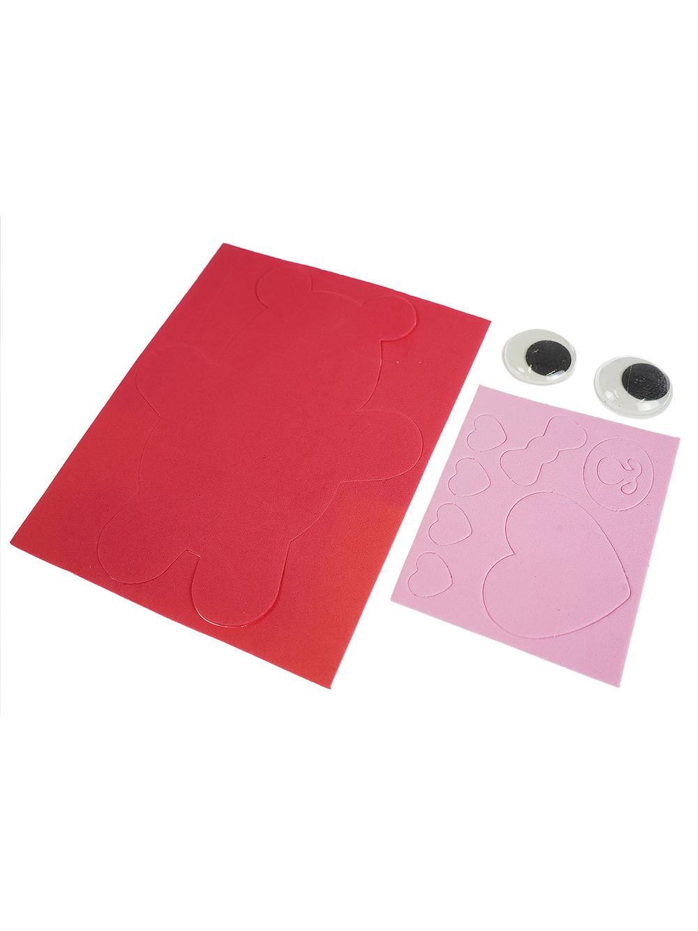 Wyklejanka - miś DIY z pianki