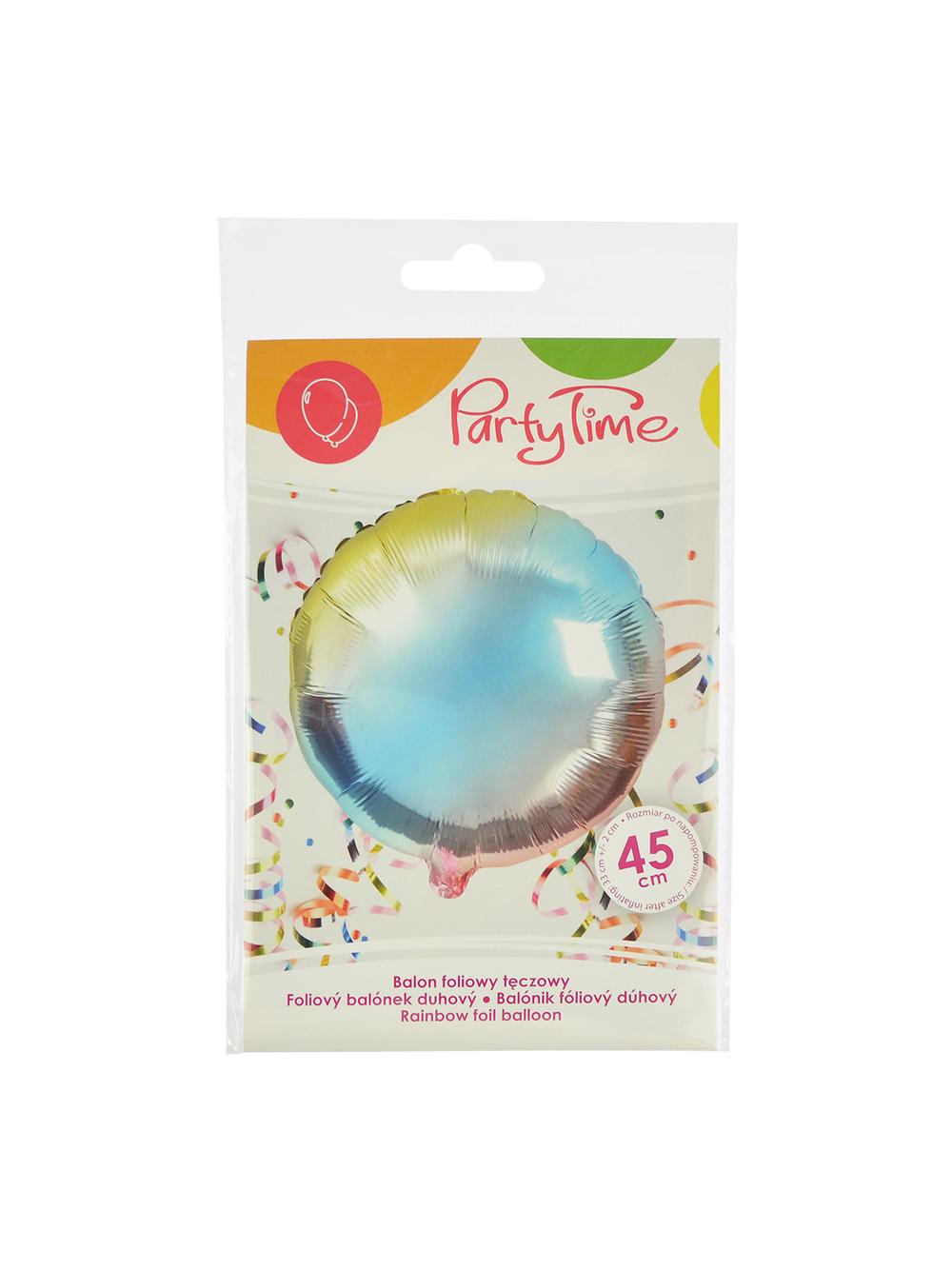 Balon foliowy tęczowy okrągły