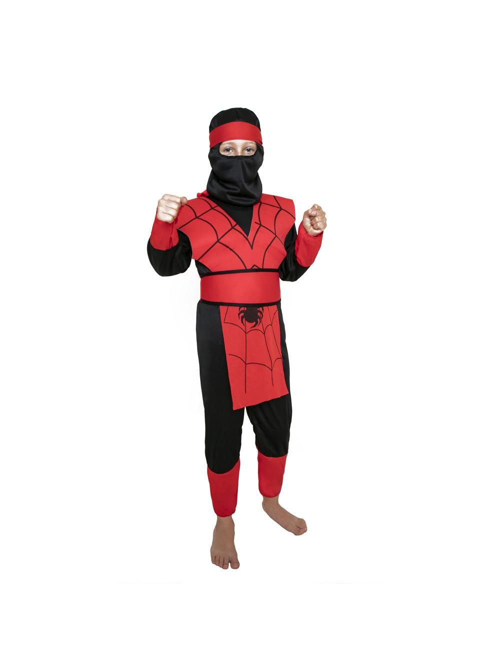 Strój dziecięcy - Ninja czerwony pas - rozmiar M