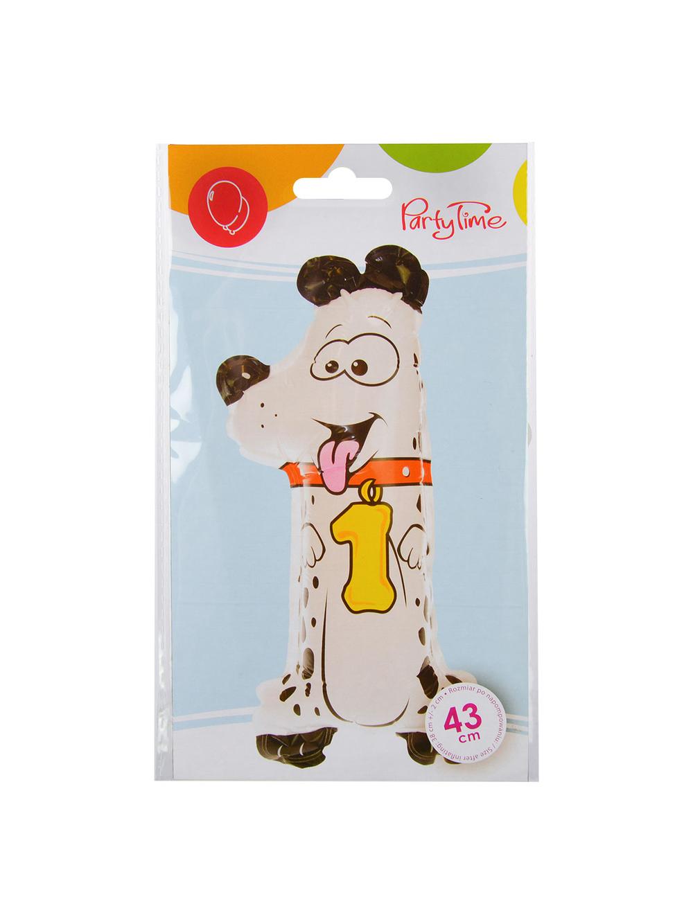 Balon foliowy cyferka zwierzątko nr 1