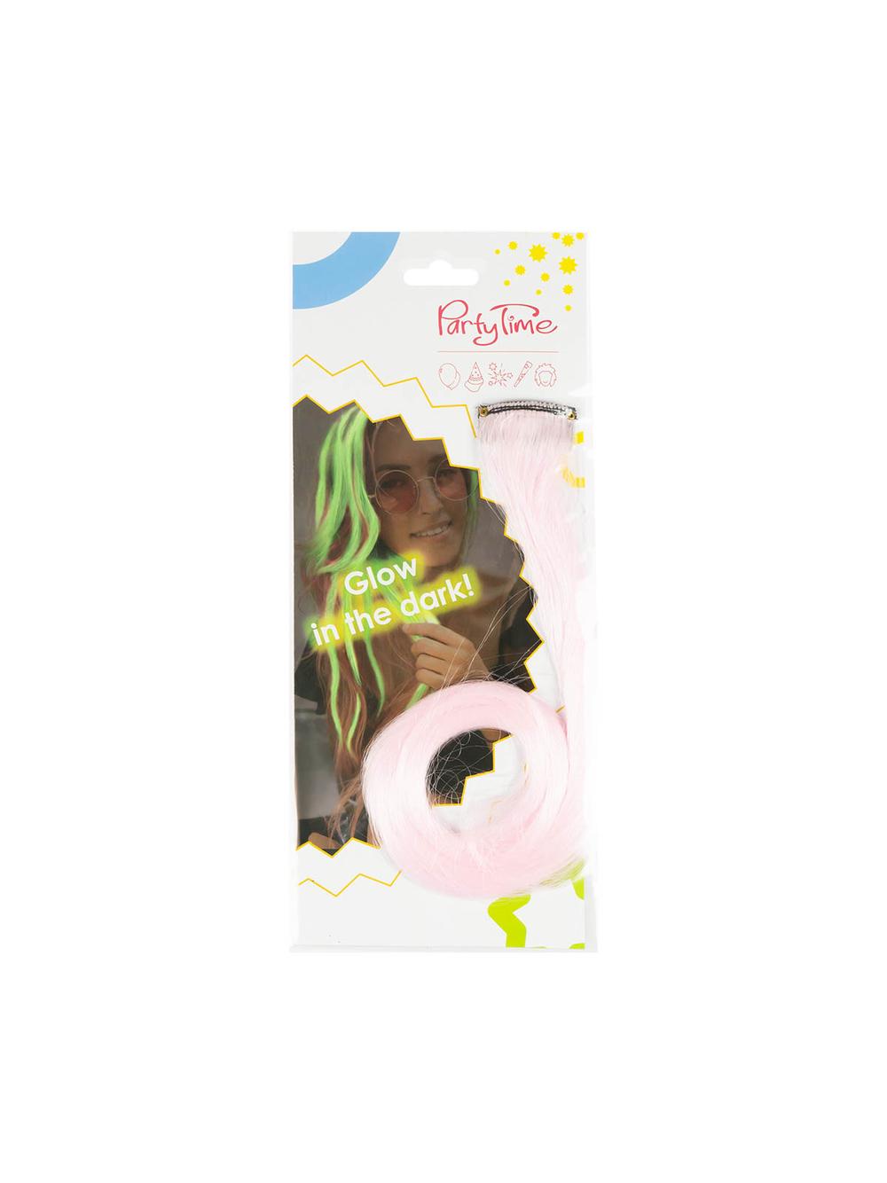 Świecące w ciemności pasemko - różowe