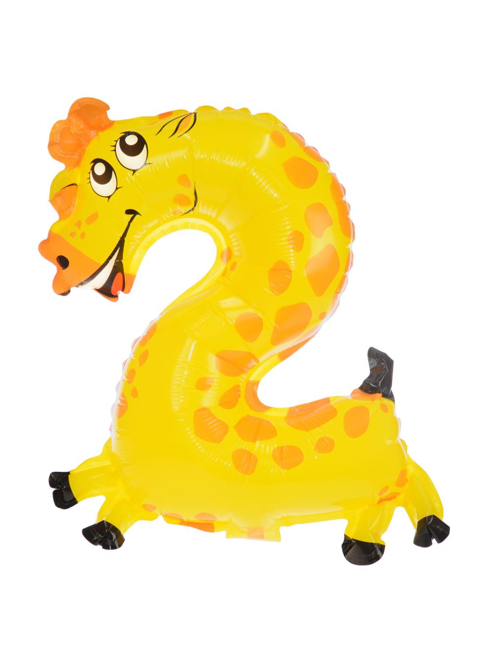 Balon foliowy cyferka zwierzątko nr 2