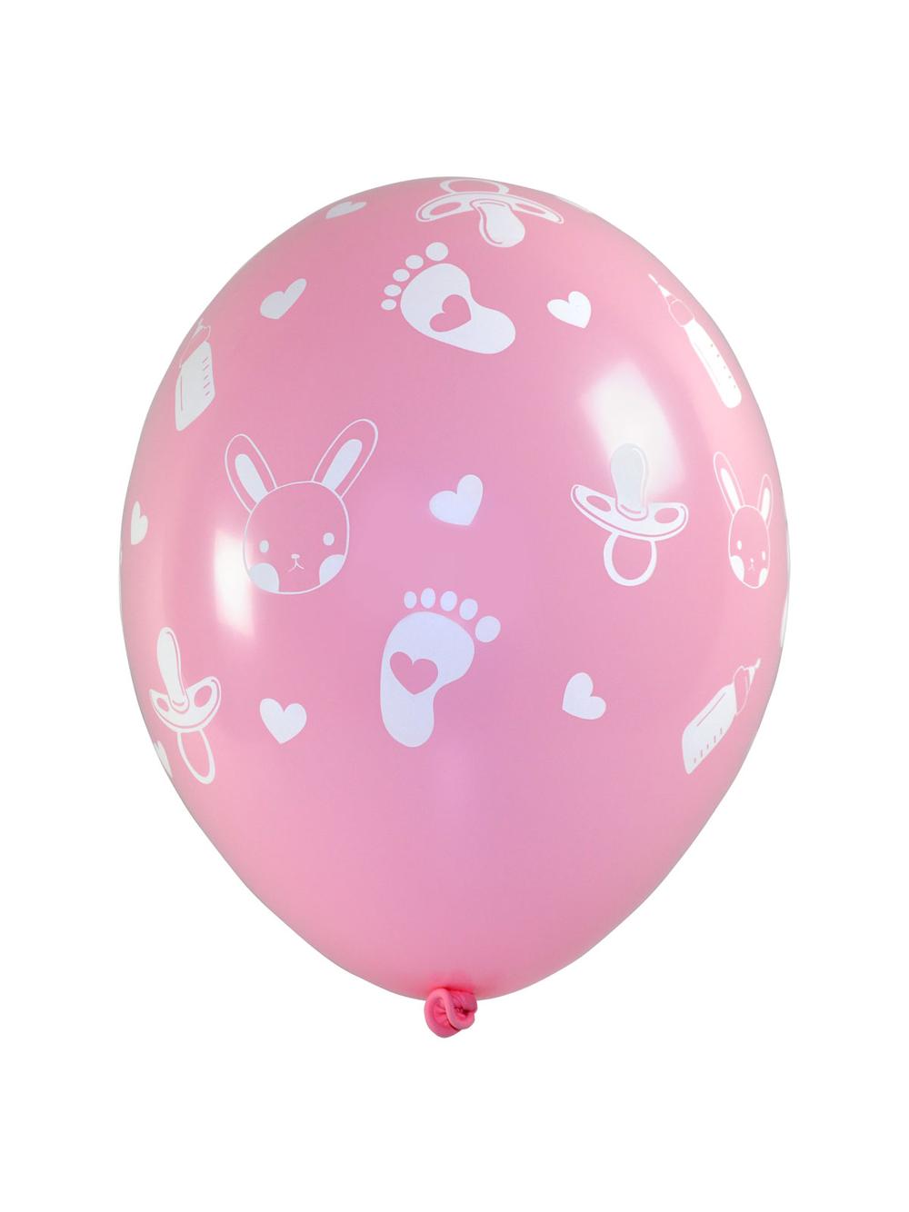 Balony Baby shower - dziewczynka (5 szt.)