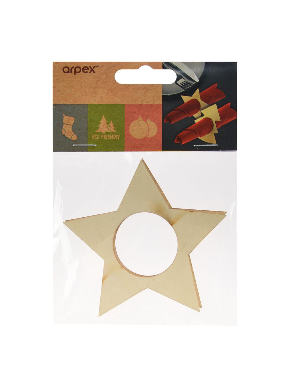 Świąteczne obrączki na serwetki - choinki/ gwiazdki (4 szt.)
