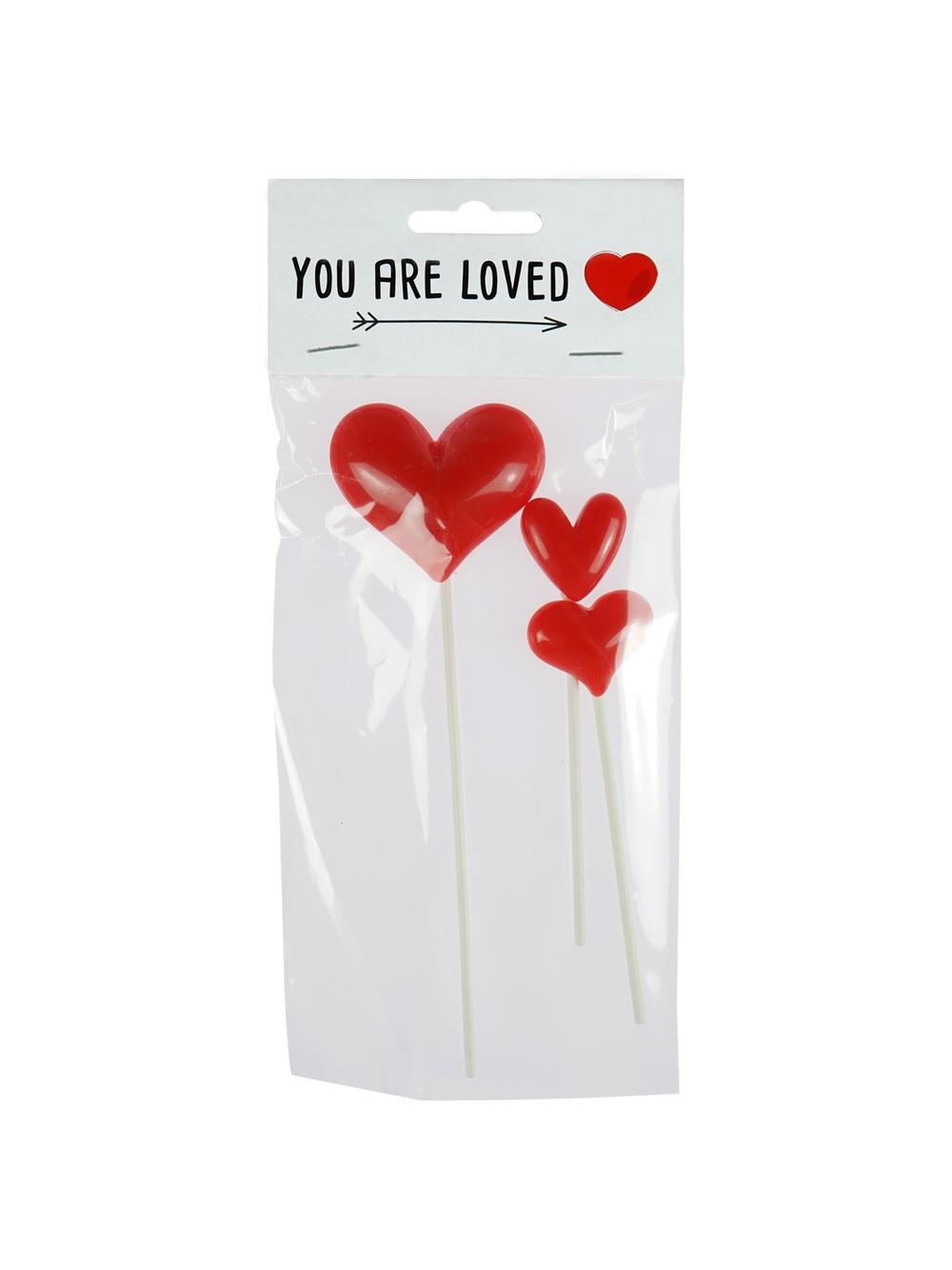 Serduszka na patyczku (3 szt.)