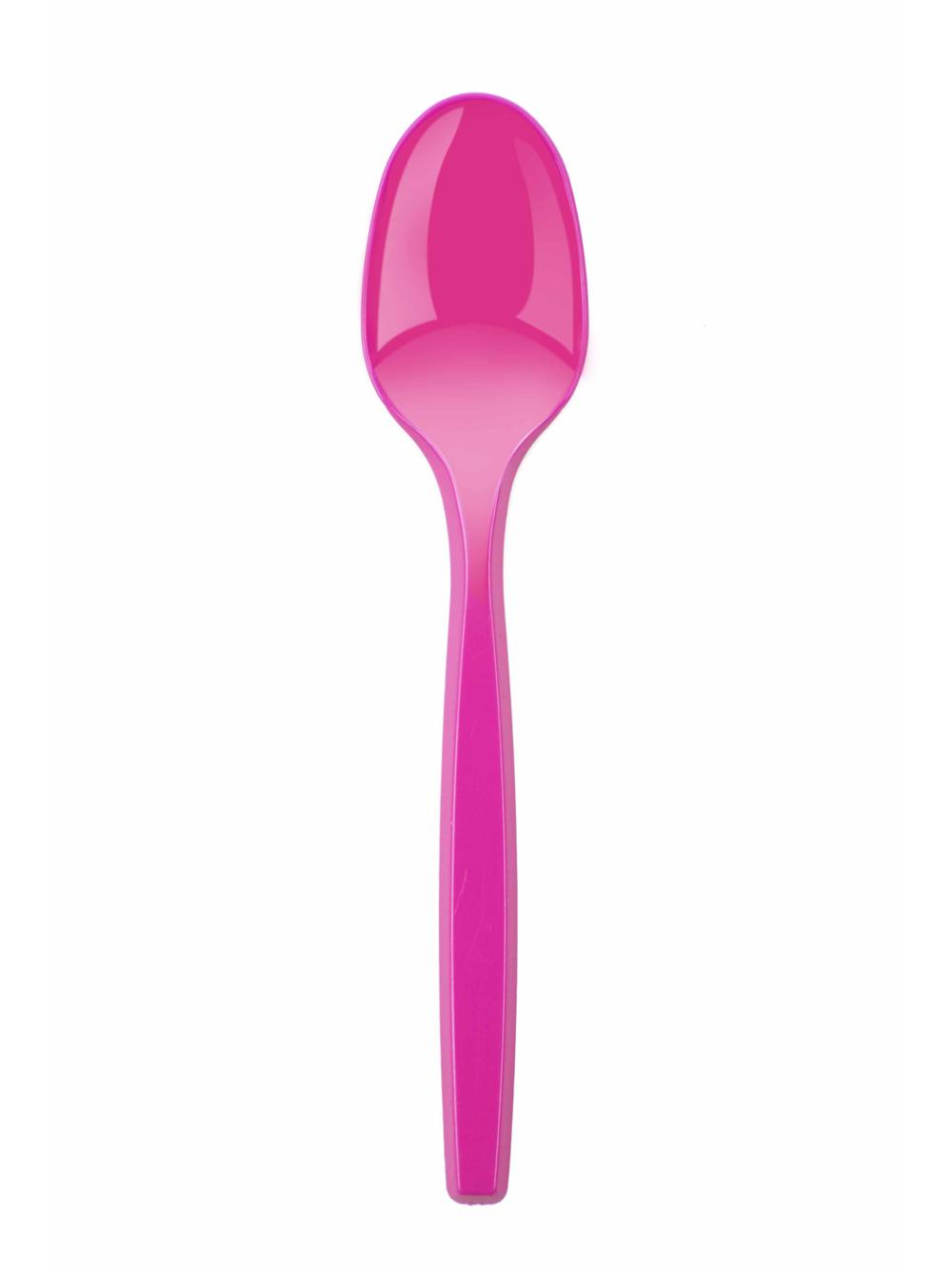 Łyżki plastikowe w soczystych kolorach (6 szt.)