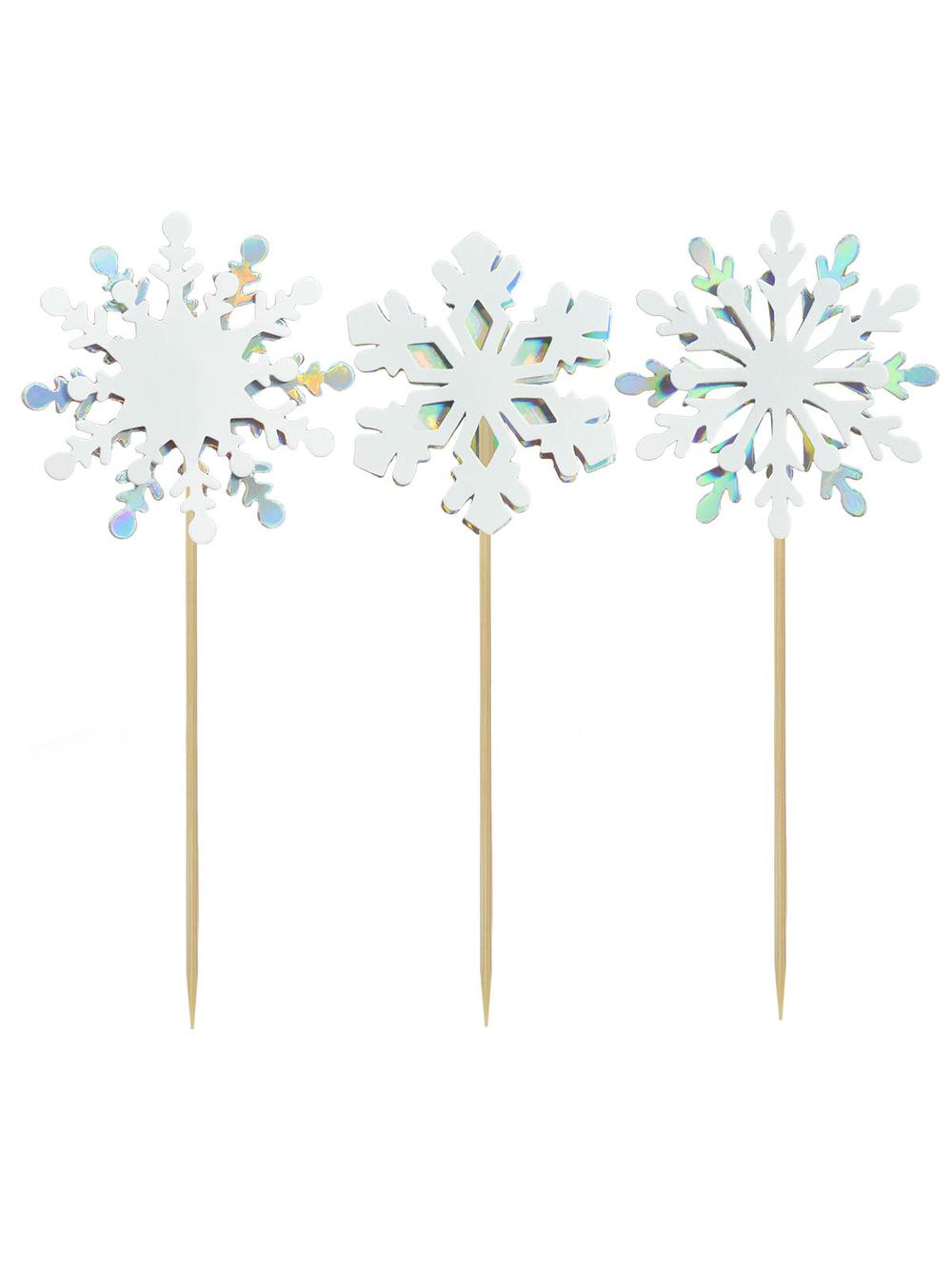 Dekoracja ciasta - śnieżynki (3 szt.)