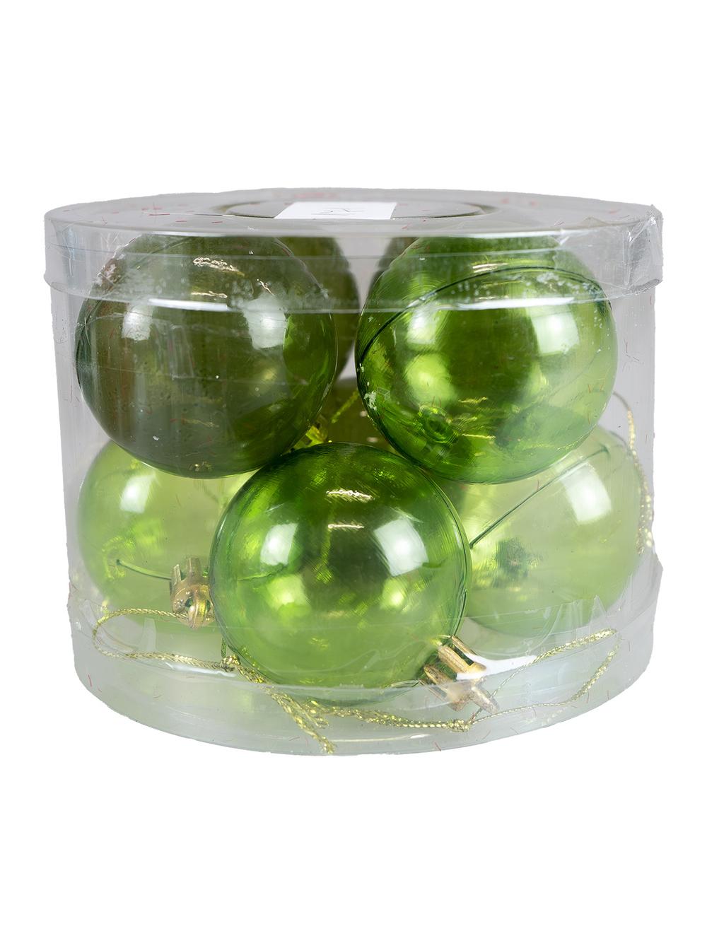 Zestaw bombek transparentnych (8 szt.) - zielone