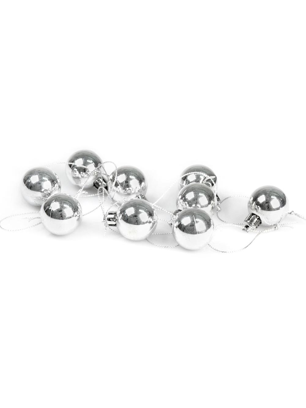 Bombki mini (9 szt.) srebrne