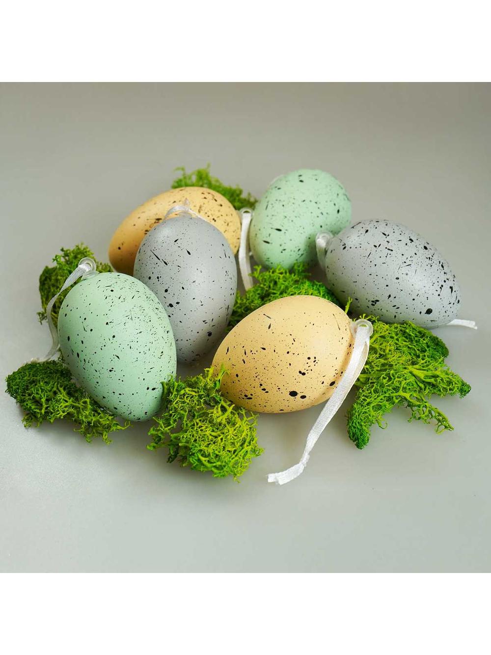 Dekoracyjne jajka z zawieszką (6 szt.)