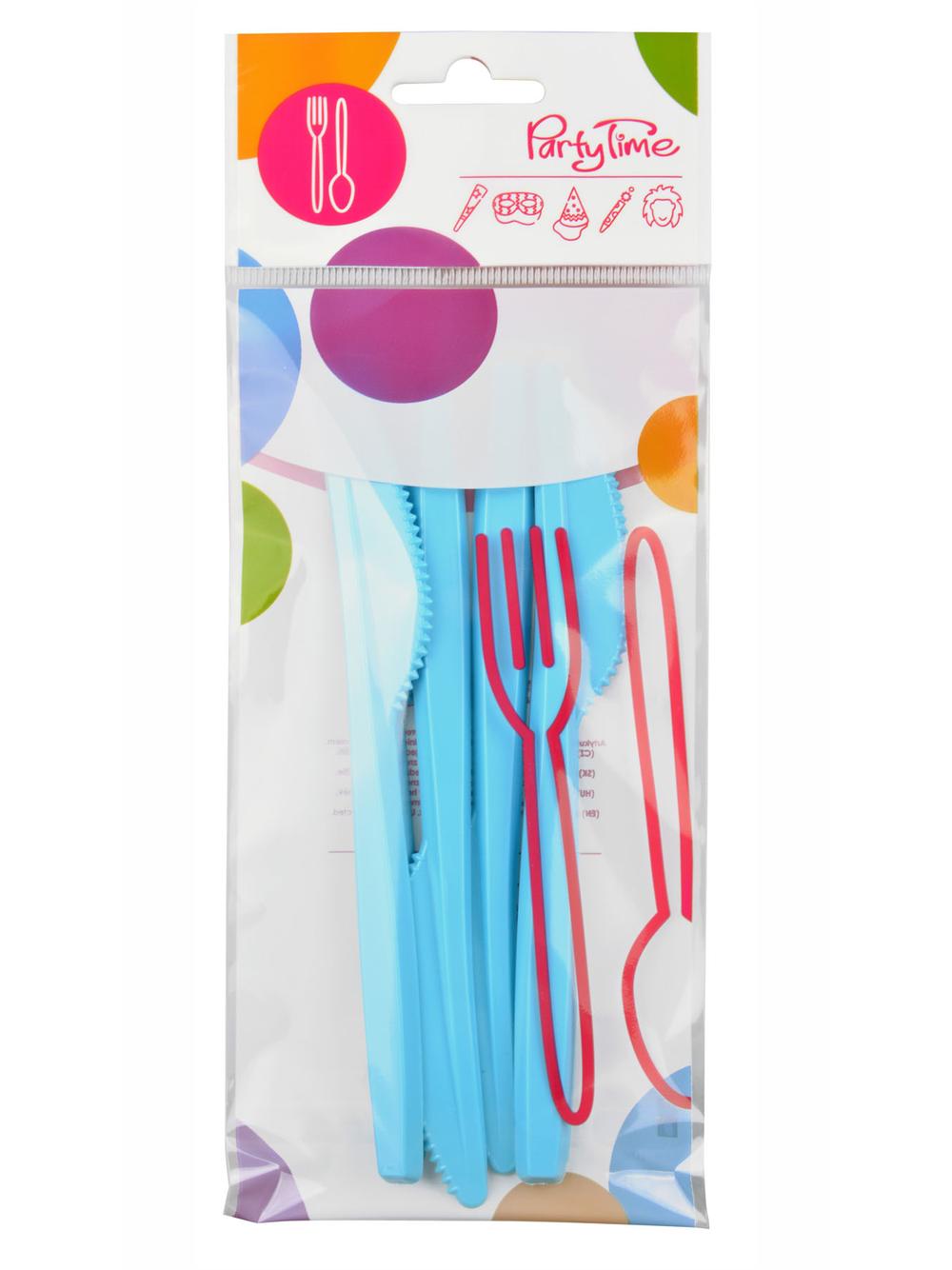 Noże plastikowe w soczystych kolorach (6 szt.)