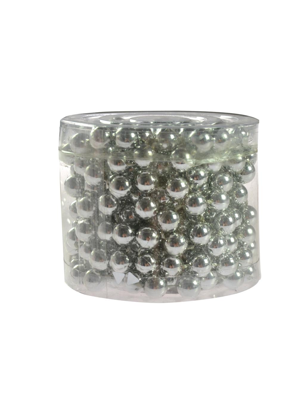 Łańcuch perełki 8 mm srebrny