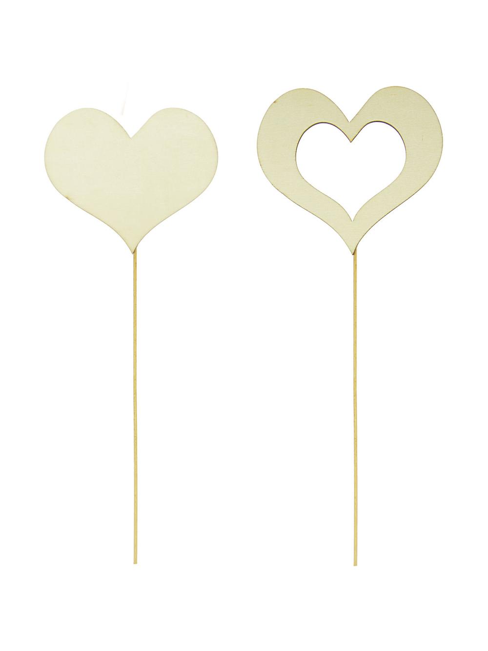 Drewniane serce na piku