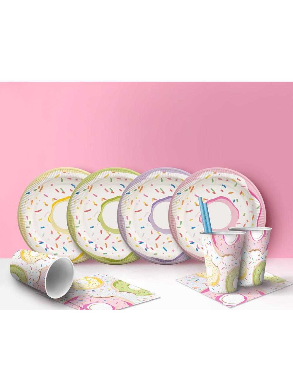 Kubki papierowe - Pączki (8 szt.)