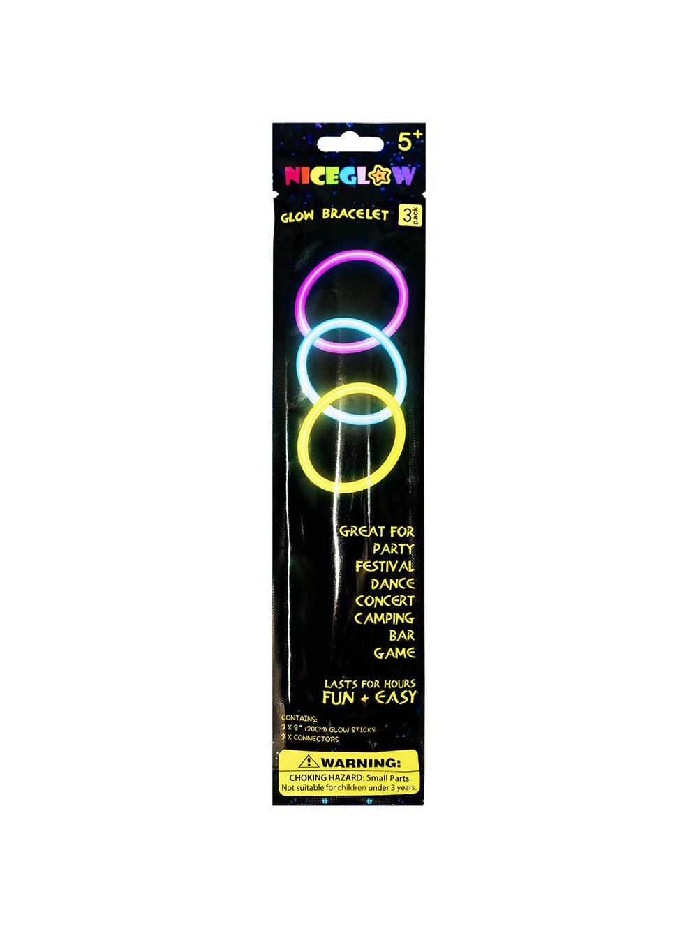 Zestaw bransoletek Glow stick (3 szt.)