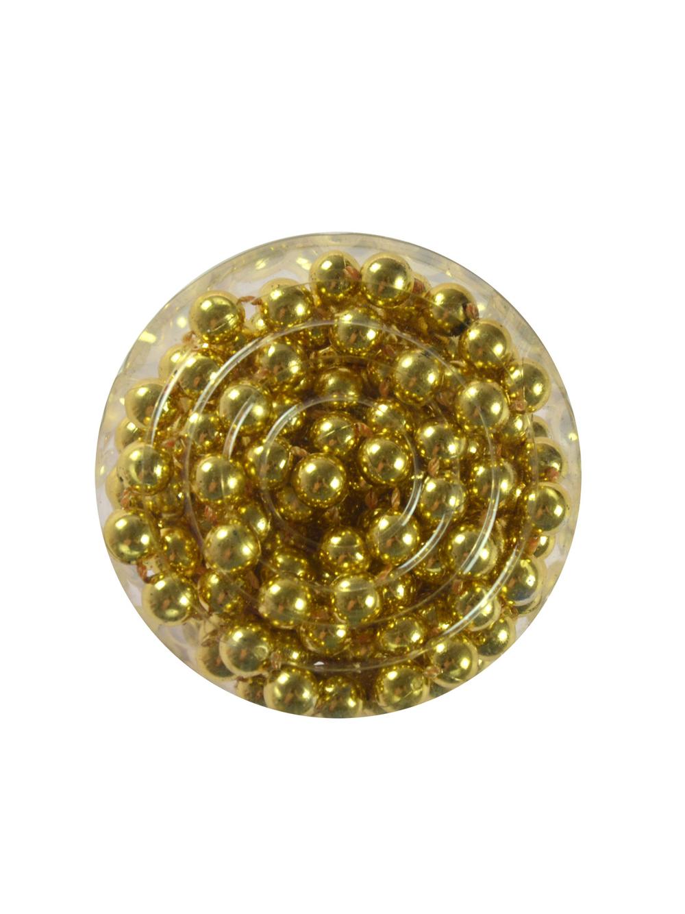 Łańcuch perełki 8 mm złoty