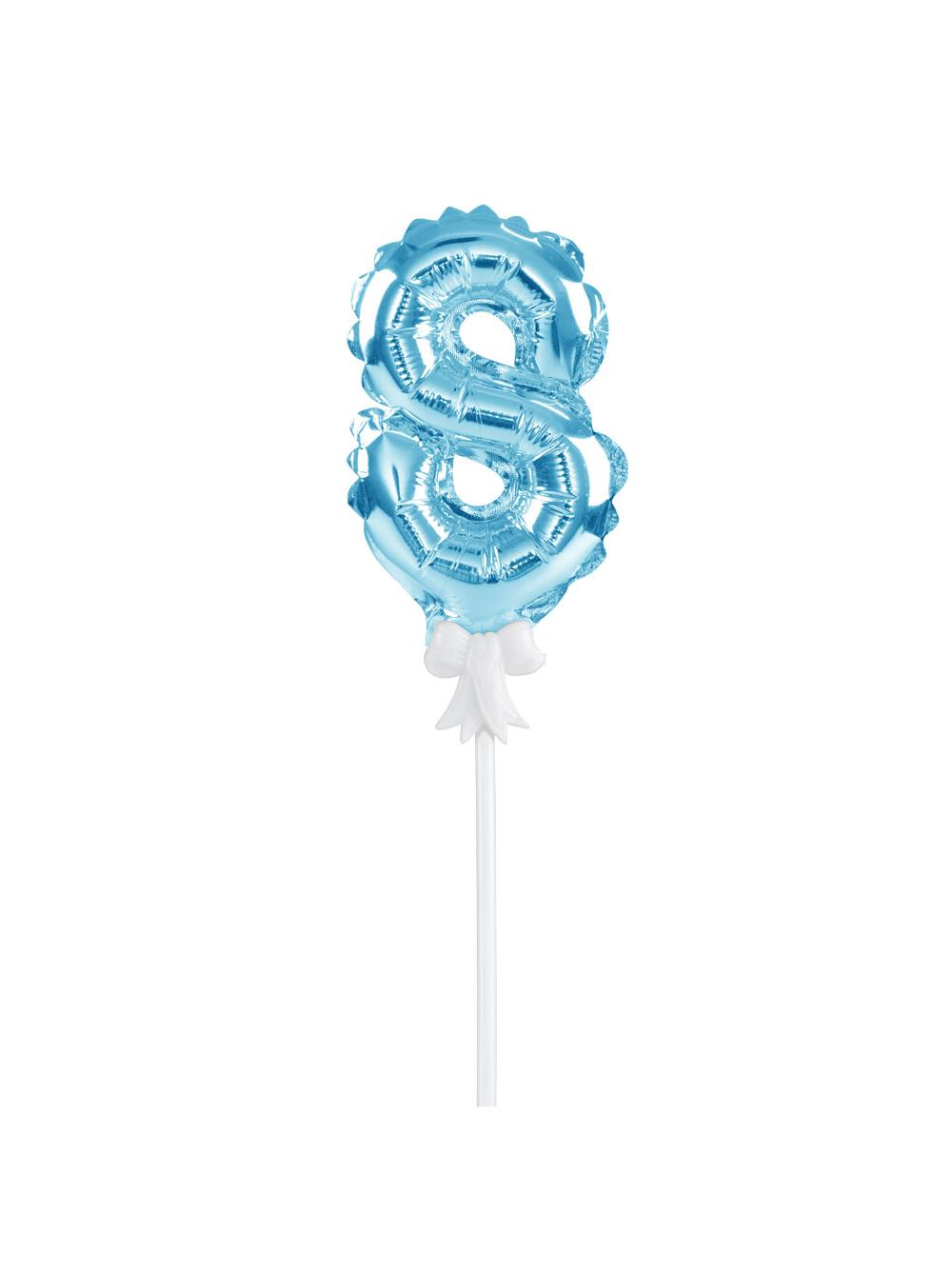 Balon foliowy na patyczku nr 8 niebieski