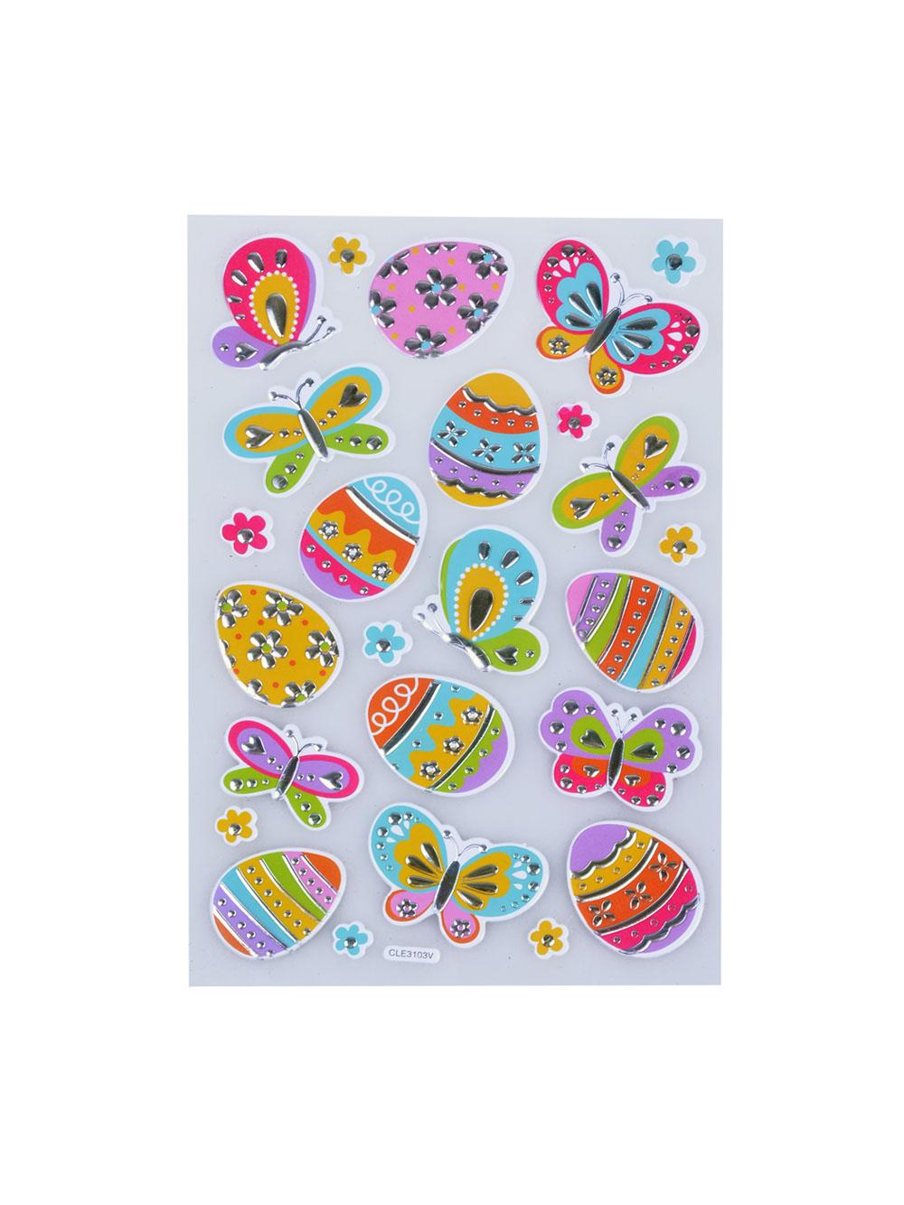 Posrebrzane naklejki wielkanocne