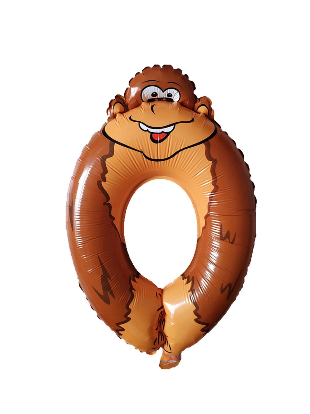 Balon foliowy cyferka zwierzątko nr 0