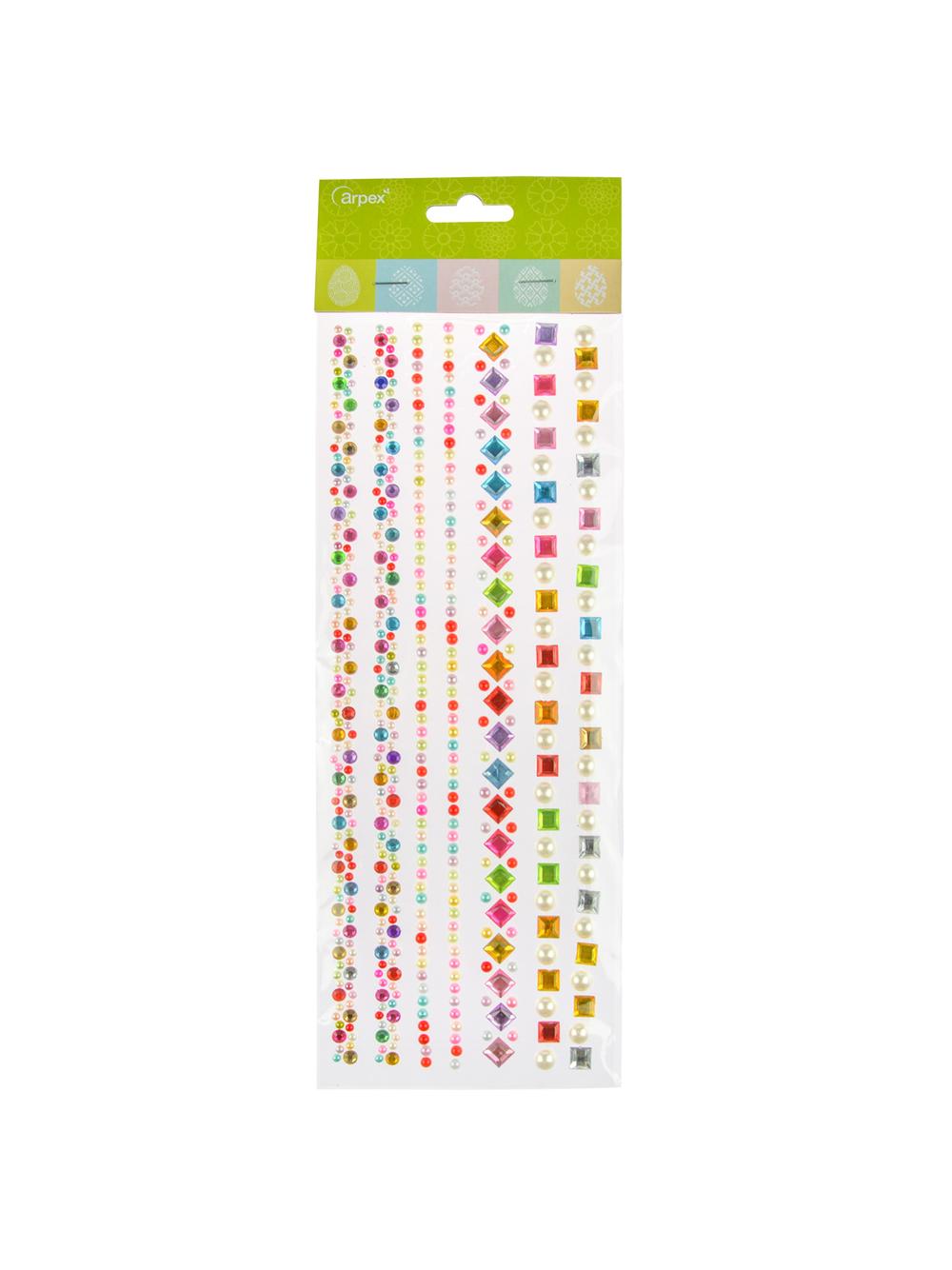 Samoprzylepne kryształki dekoracyjne - duże