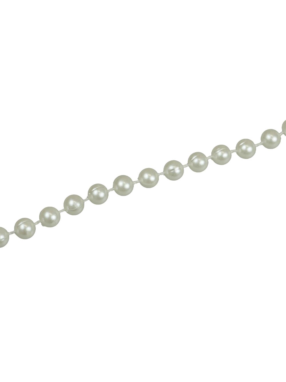 Łańcuch perełki 8mm perłowy biały