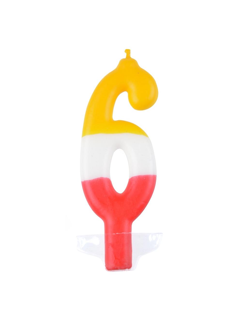 Świeczka cyferka - kolor nr 6