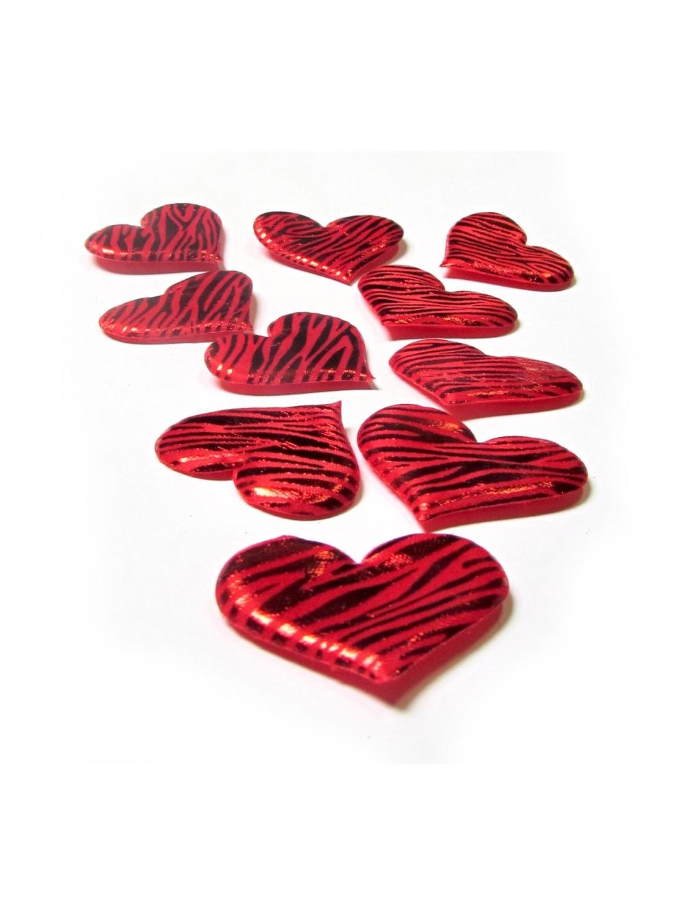 Serduszka przyklejki - zestaw w PVC (12 szt.)