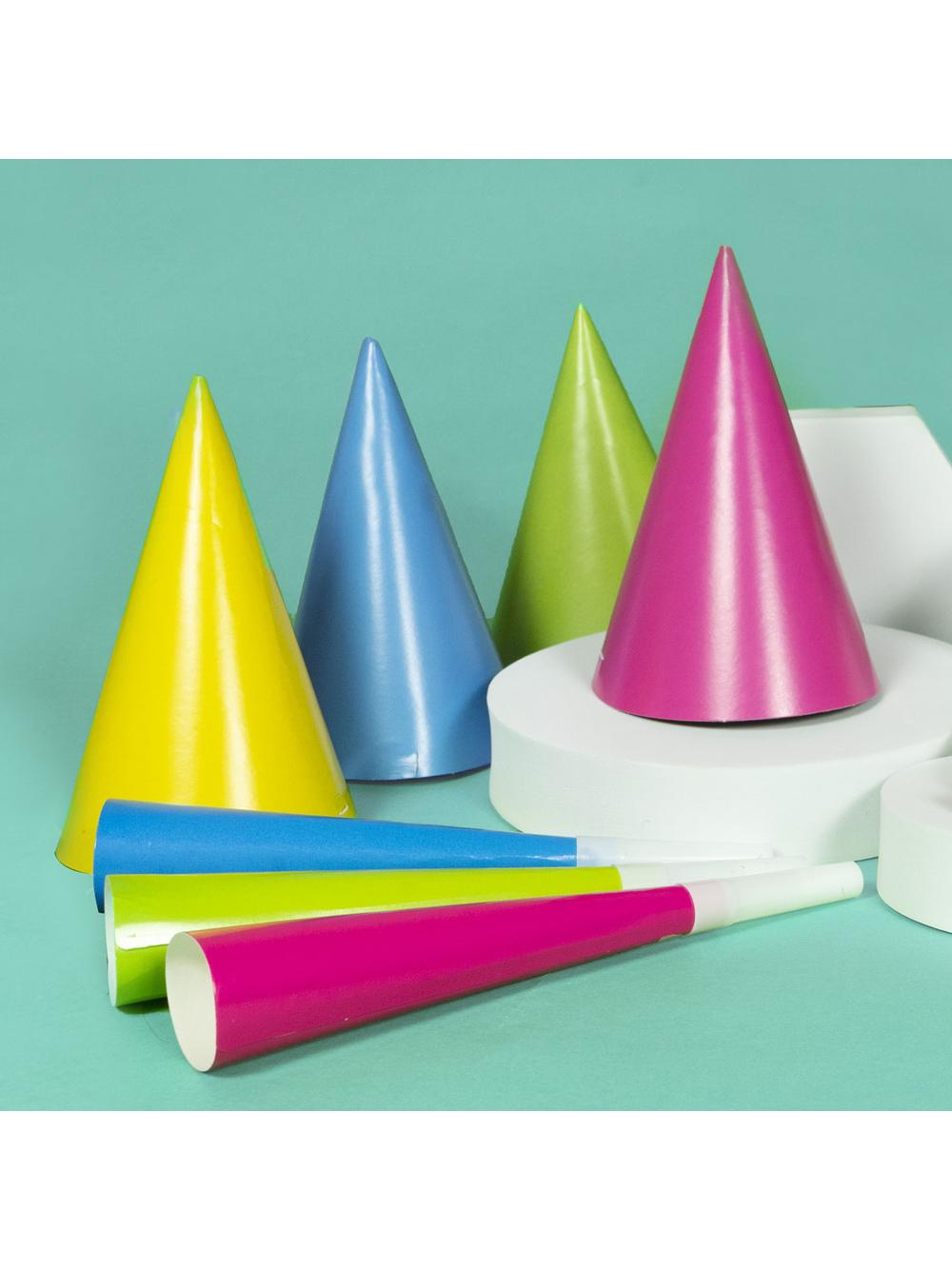 Czapeczki Neon party (5 szt.)