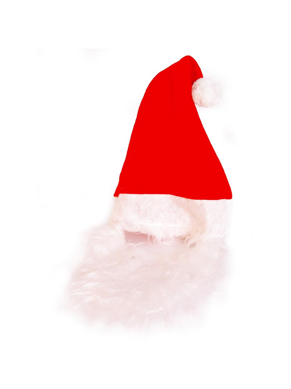 Mikołaj - czapka + broda (eko)