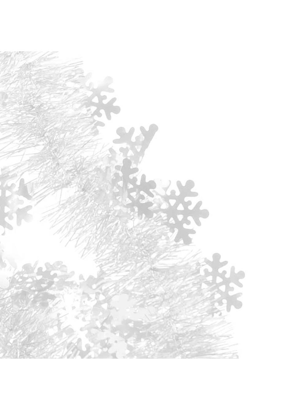 Łańcuch dekoracyjny - śnieżynki biały