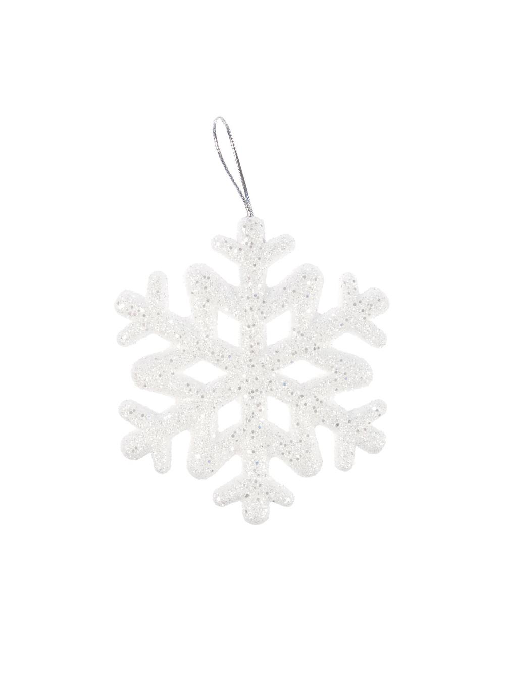 Zestaw lśniących śnieżynek 9.5 cm (7 szt.)