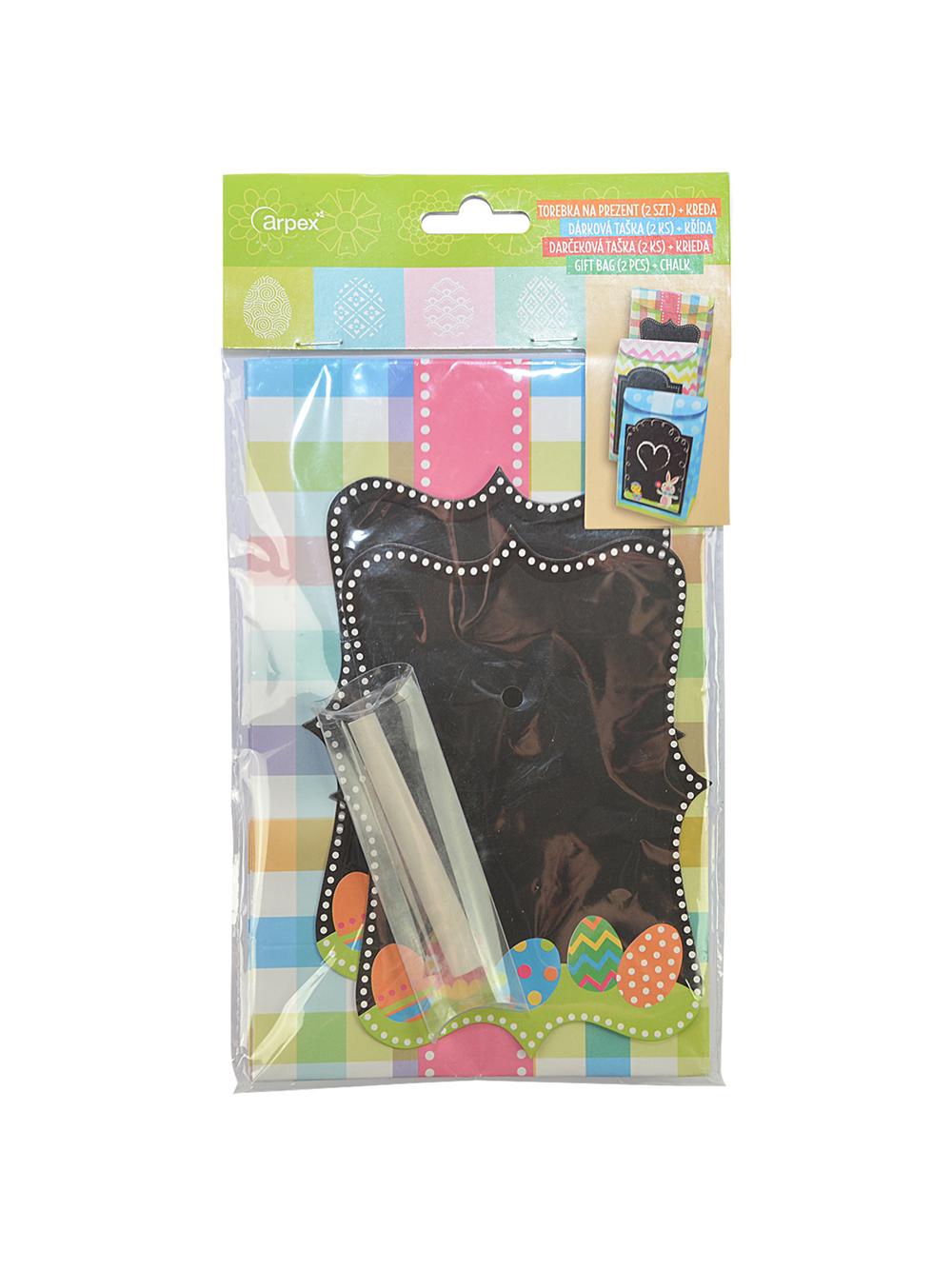 Torebka na prezent (2 szt.) + kreda