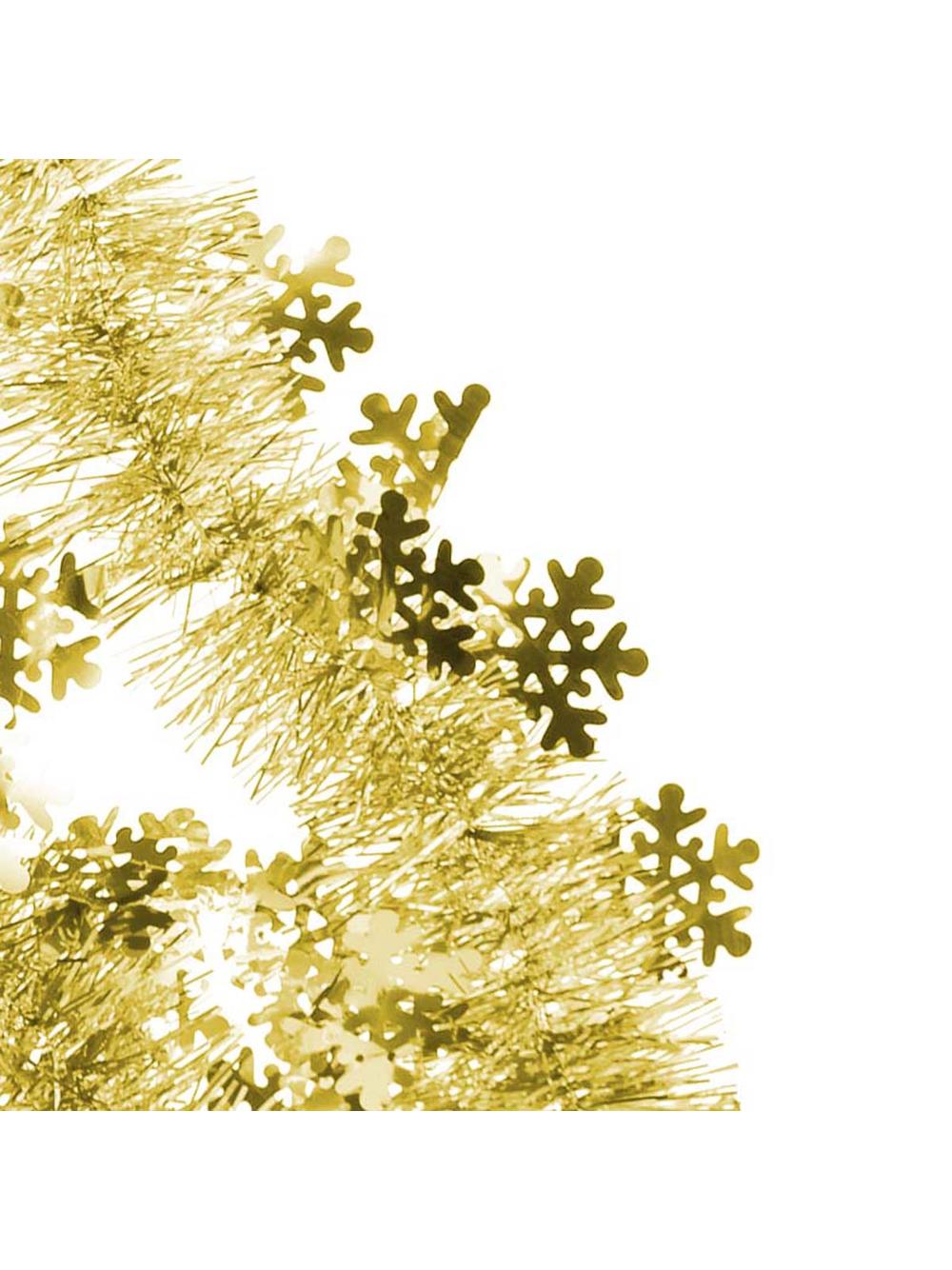 Łańcuch dekoracyjny - śnieżynki złoty