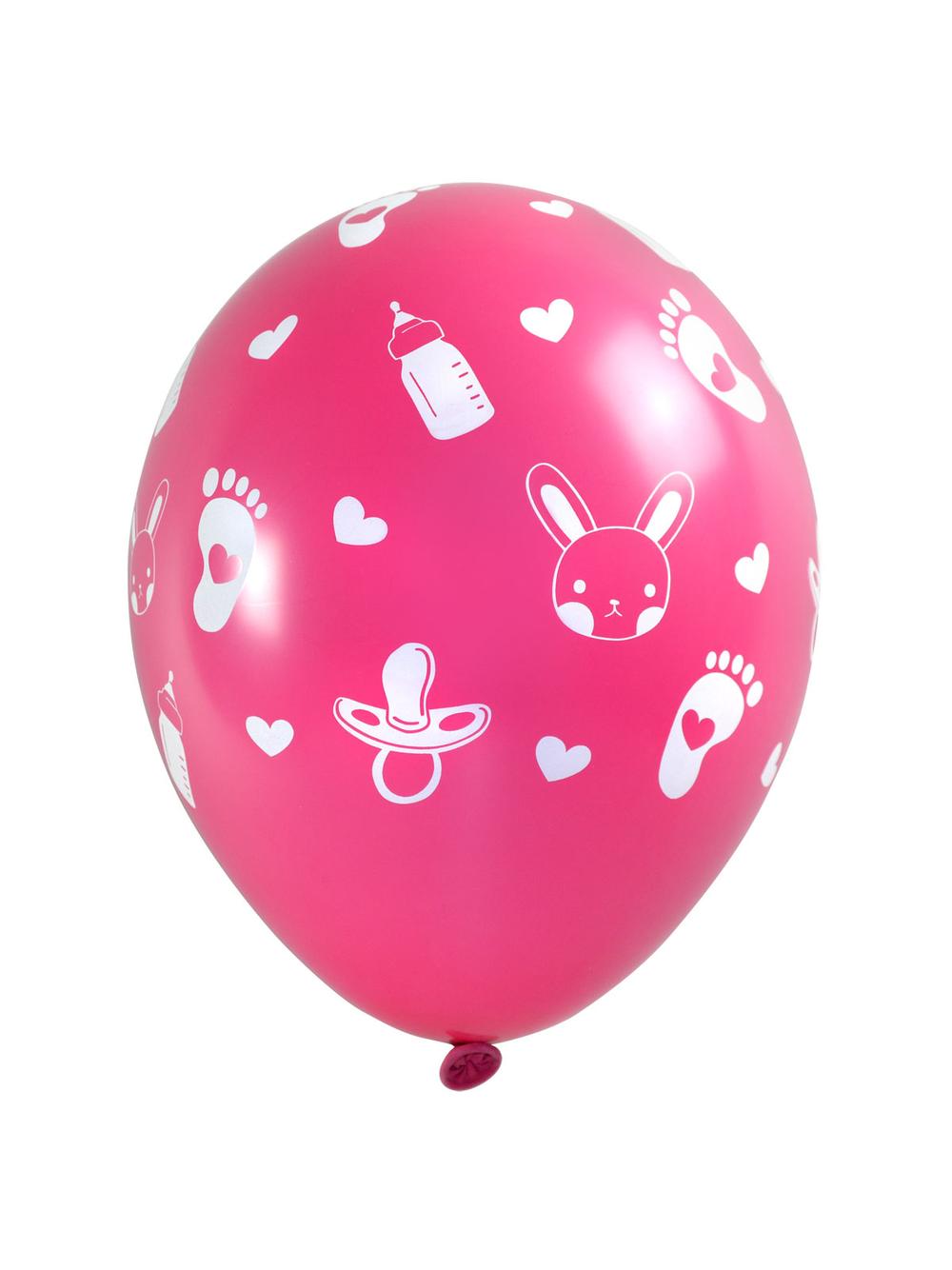 Balony Baby shower - dziewczynka (5 szt.)