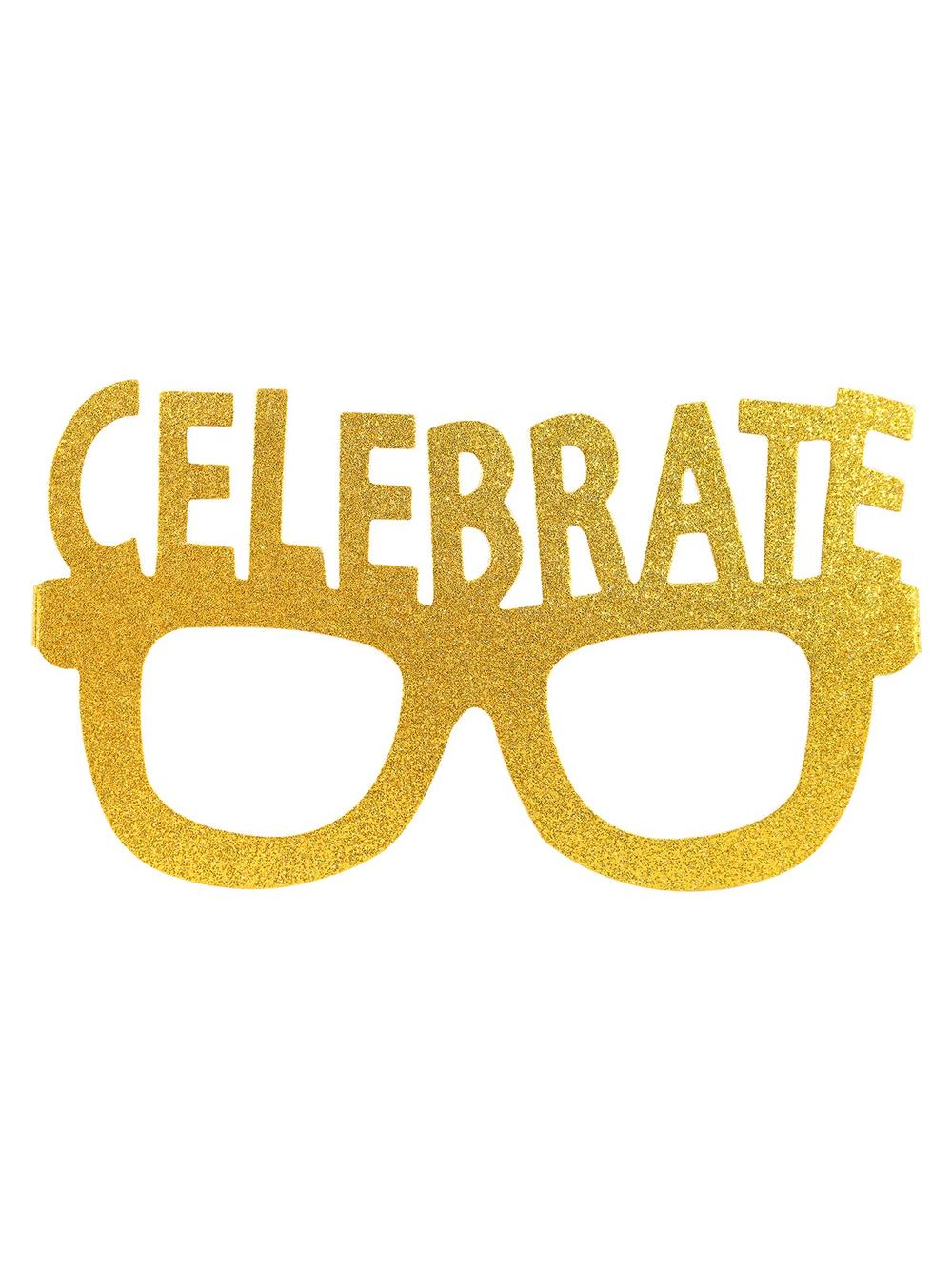 Papierowe okulary brokatowe Celebrate (4 szt.)