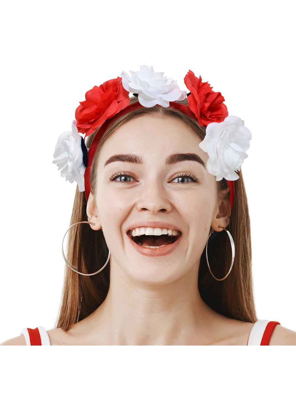 Opaska z kwiatami "Biało-Czerwoni"