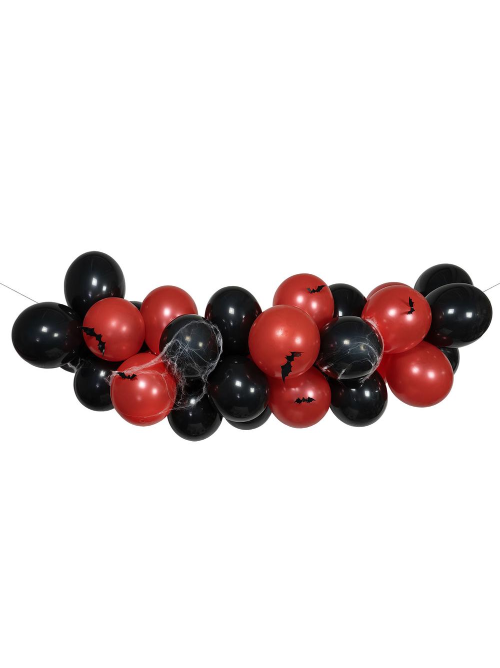 Girlanda z balonów z pajęczyną i nietoperzami (44 elementy)