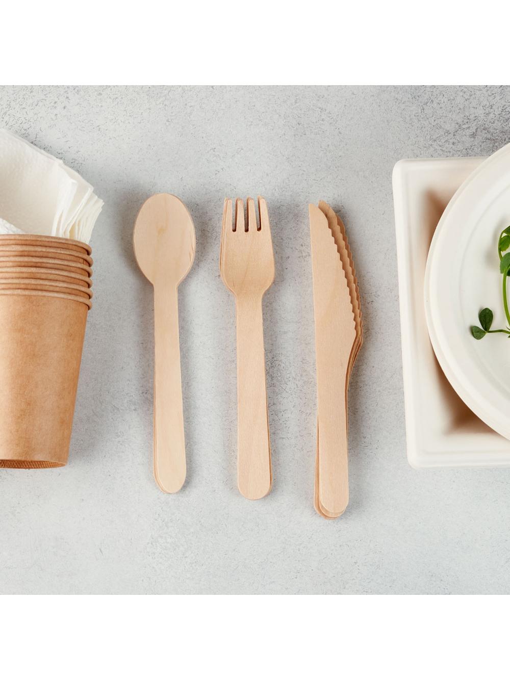 Widelce drewniane (100 szt.) - FSC 100%