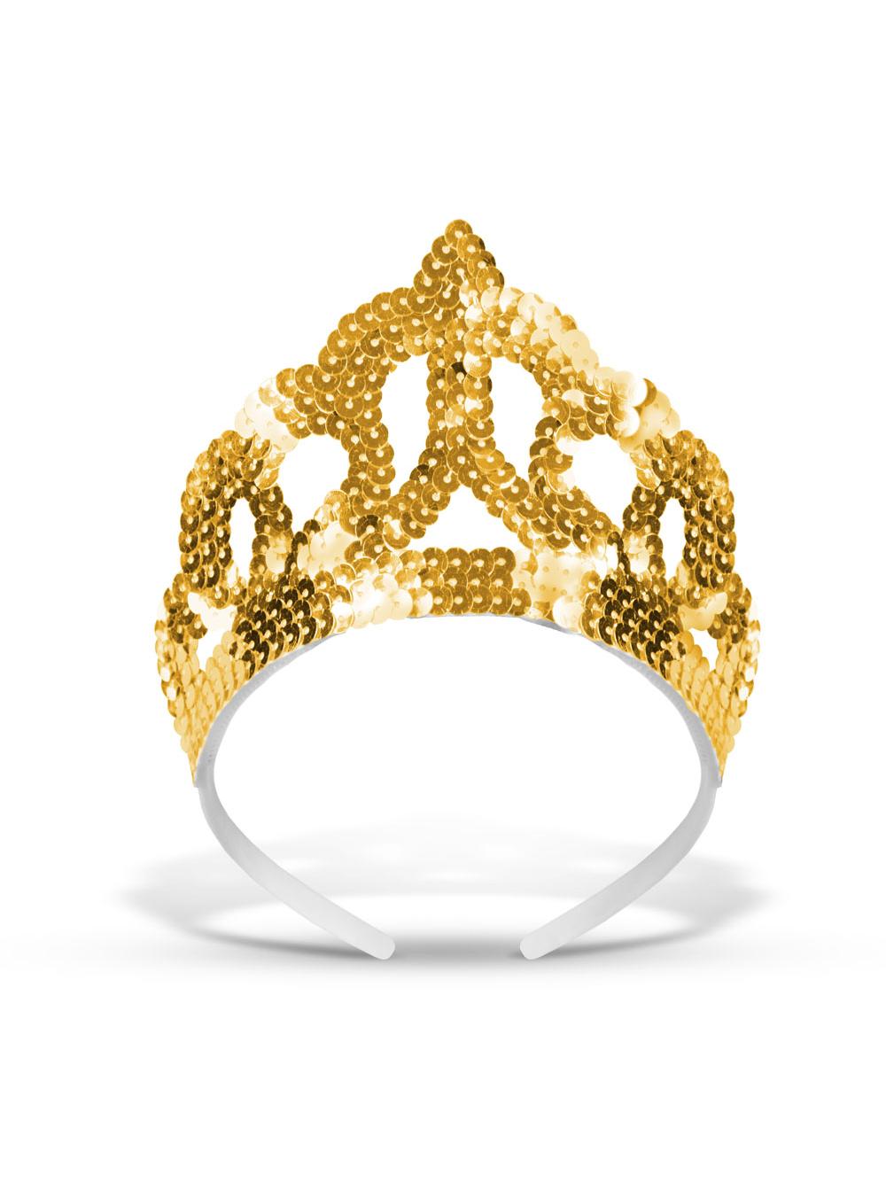 Tiara cekiny złota
