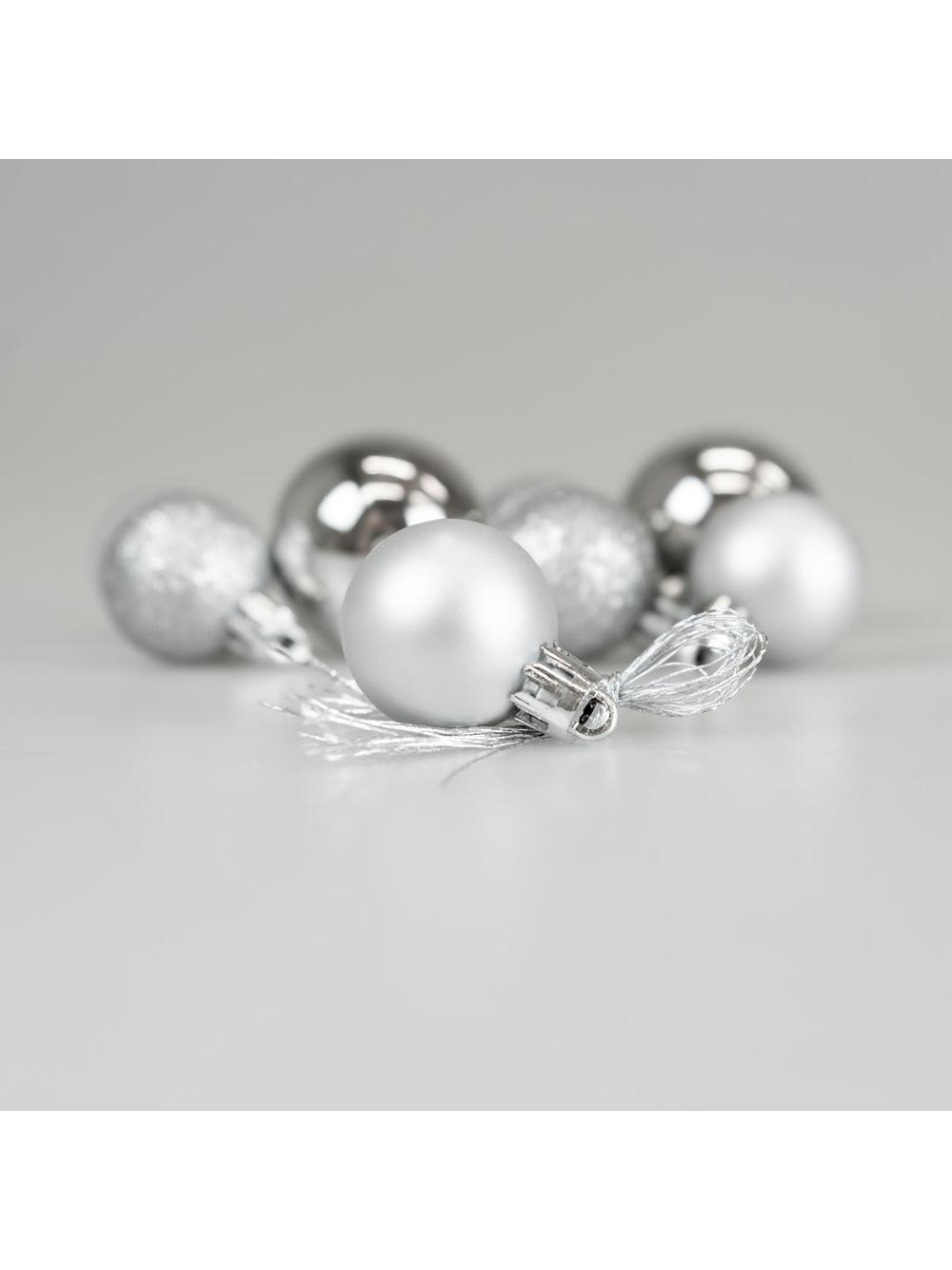 Zestaw dekoracji w bombce (9 szt.) - srebrne