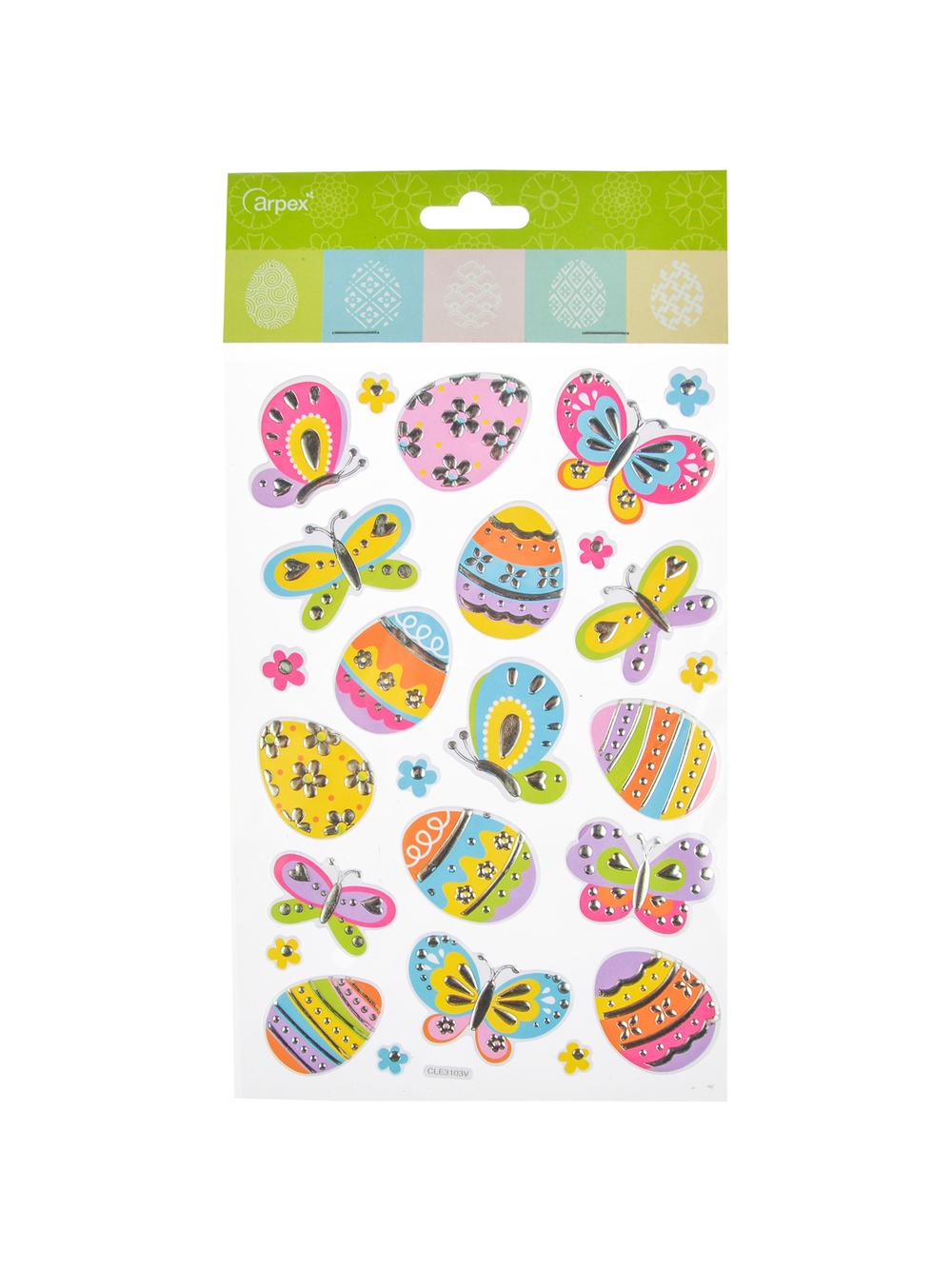 Posrebrzane naklejki wielkanocne