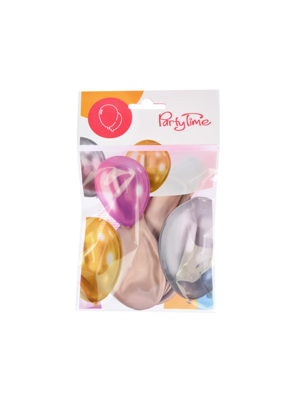 Balony - efekt chromu różowe (5 szt.)