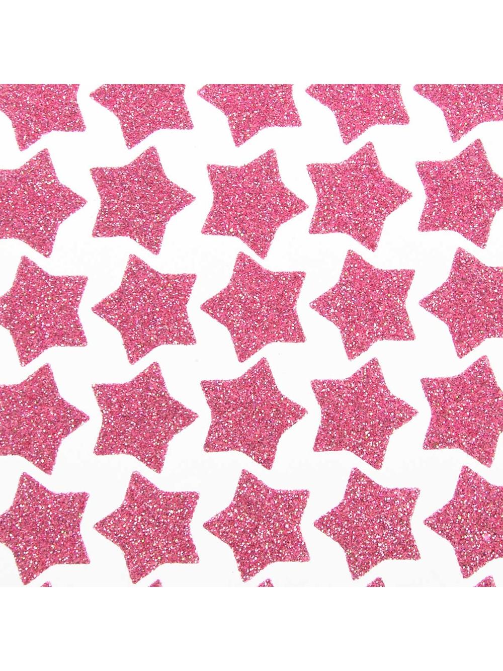 Naklejki brokatowe z pianki różowy