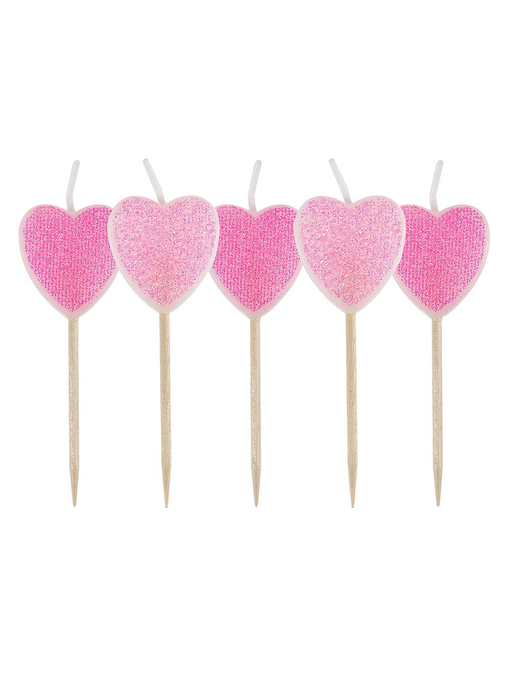Zestaw świeczek walentynkowych na piku (5 szt.)