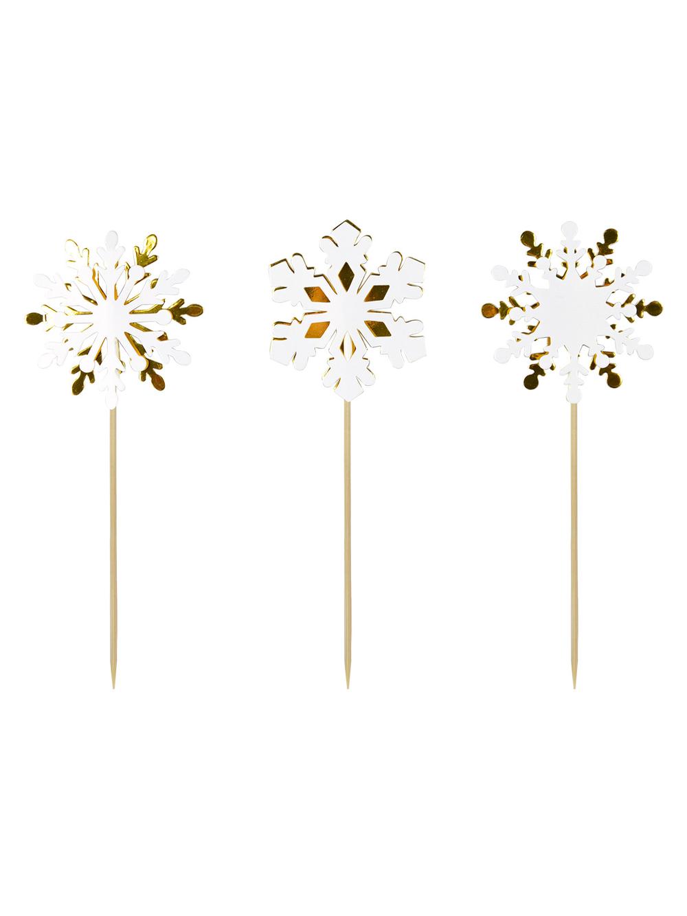Dekoracja ciasta - śnieżynki (3 szt.)
