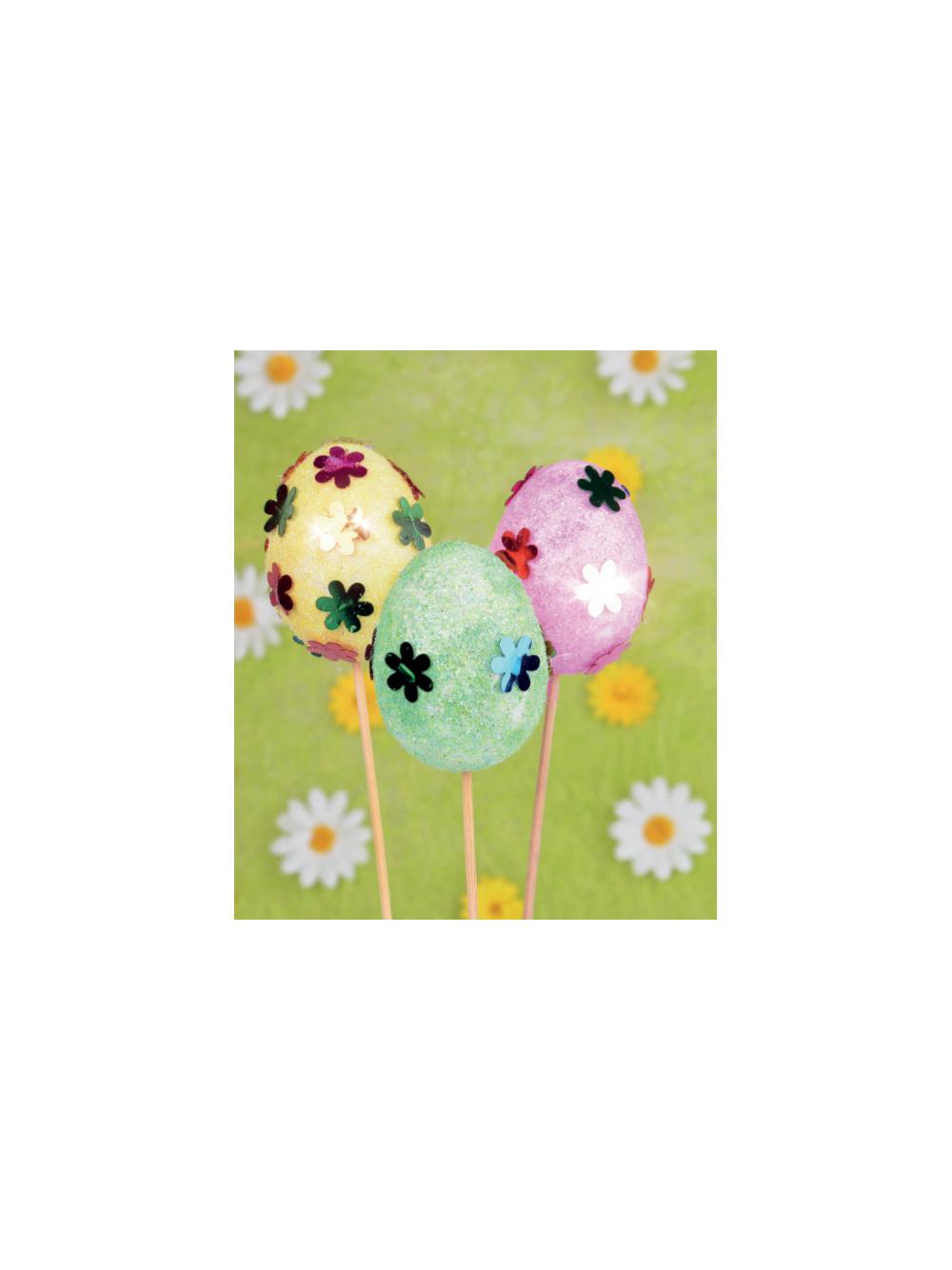 Zestaw dekoracji kreatywnych na piku II (jajka x3, elementy do zdobienia)